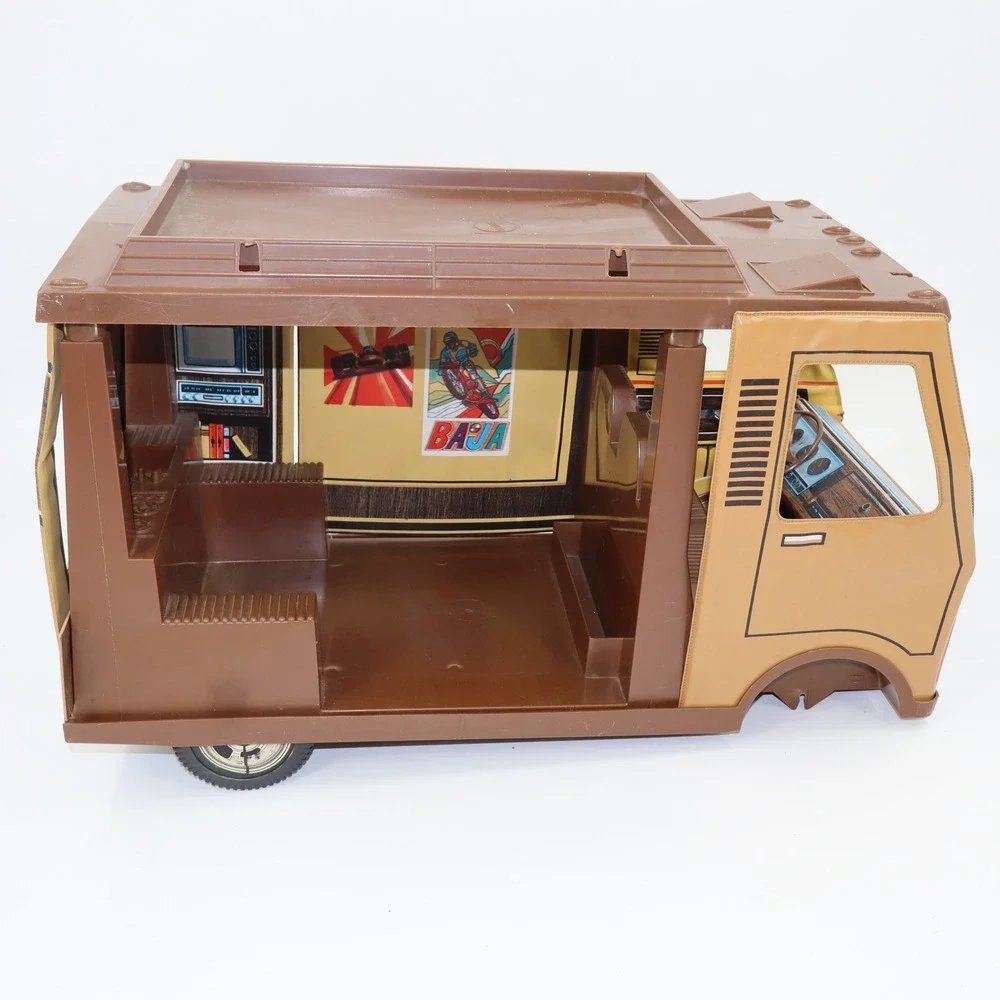 Vintage 1971 Mattel Big Jim‎ Sports Camper Vehicle Brown Tan 4994 Retro Toy